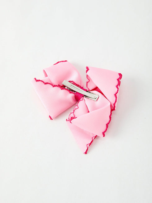 christmas-santa-claus-pink-bow-4-1-inch-hairpin-Sophia's Style--5